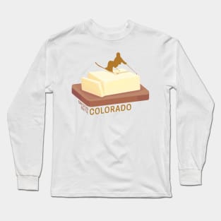 Ski Butter Carving | Crested Butte Colorado Long Sleeve T-Shirt